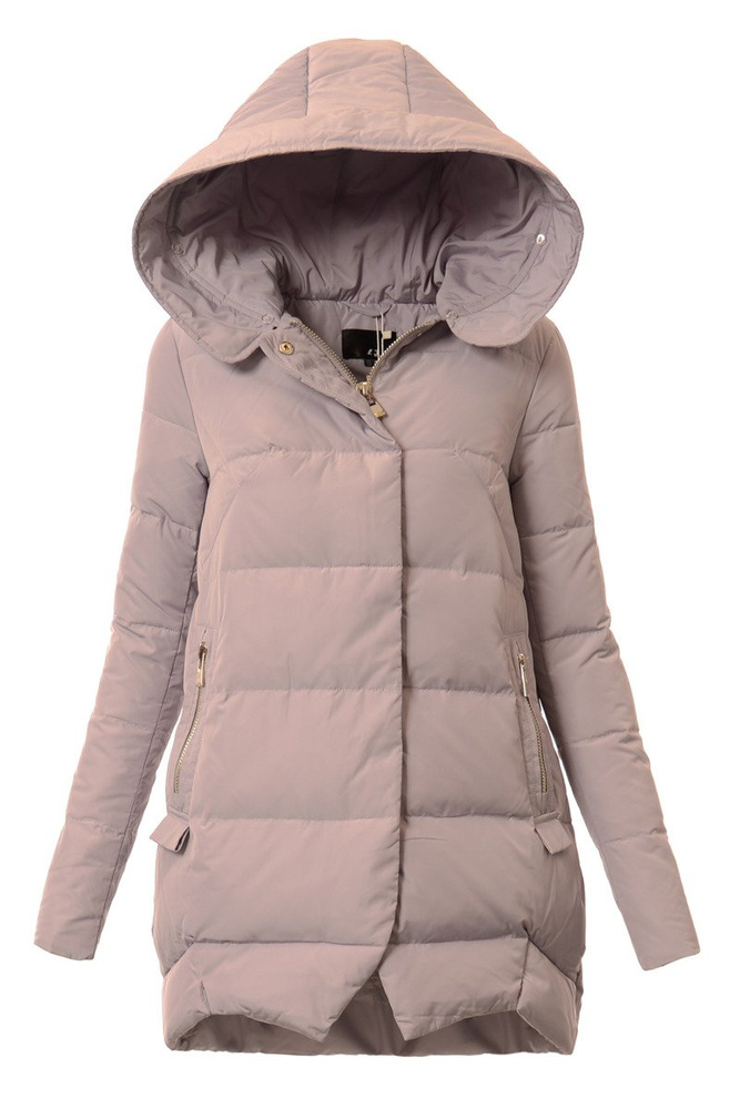 Puchowa Damska Kurtka Zimowa Nancy Szara
