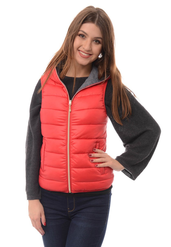 Damska Kamizelka Bezrękawnik Ines Czerwony