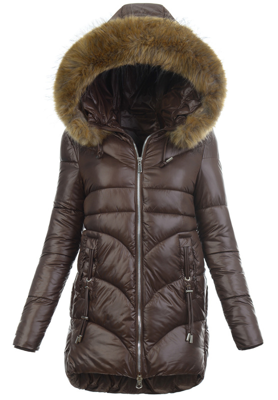 Damska Kurtka Zimowa Justyna Brązowa