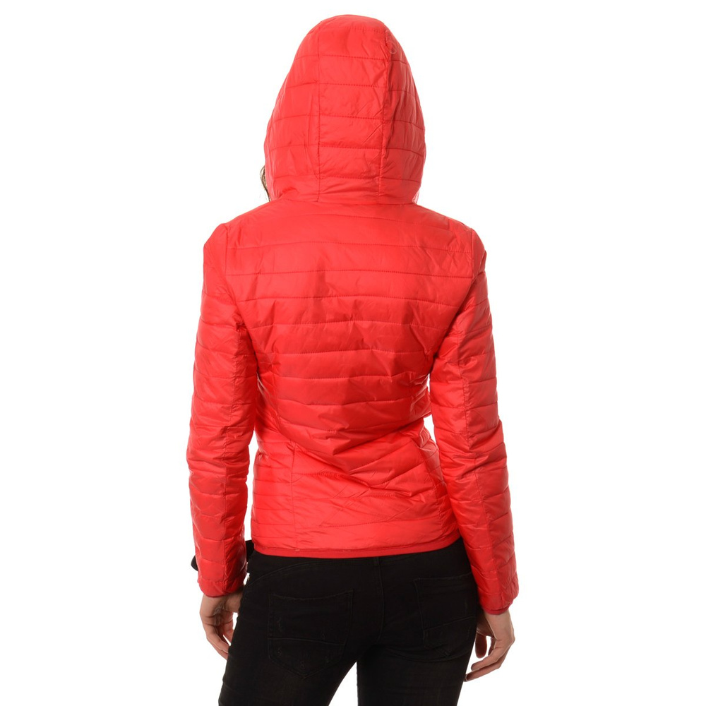 Damska Dwustronna Wiosenna - Jesienna Kurtka Ortalionowa Nadia Czerwono Szara