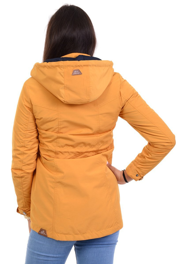 Parka Wiosenna Dwustronna Żółto-Granatowa