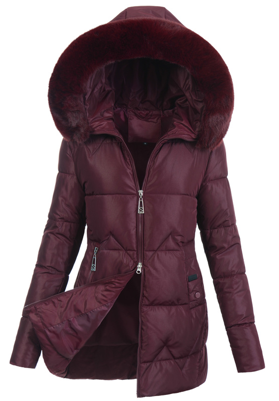 Damska Kurtka Zimowa Amira Bordowa