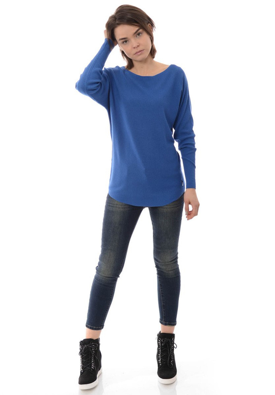 Damska Bluzka Oversize Niebieska