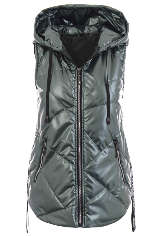 Damska Kamizelka Bezrękawnik Malina Zielony