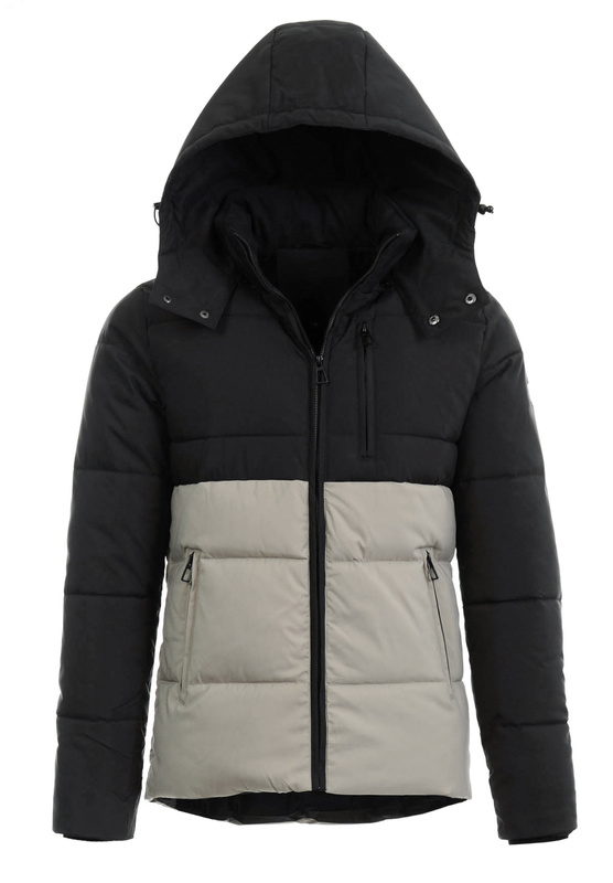 Męska Zimowa Kurtka Roman Kremowo-Czarna