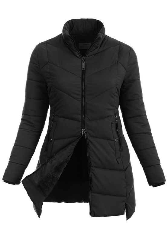 Damska Kurtka Pikowana Kasandra Czarna