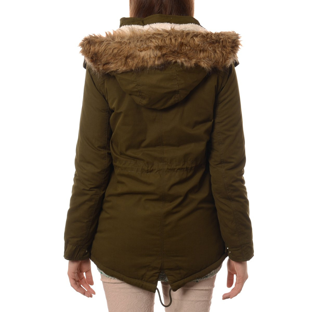 Damska Kurtka Parka Zimowa Zielona