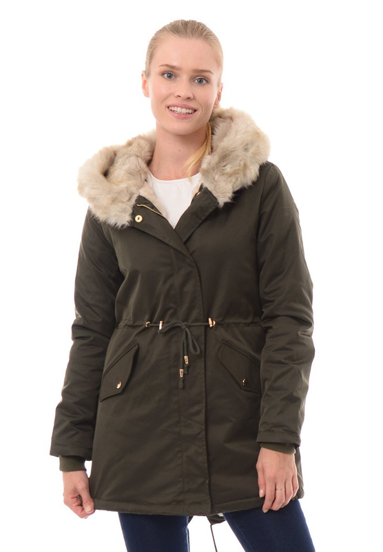 Damska Zimowa Parka Roksana Khaki