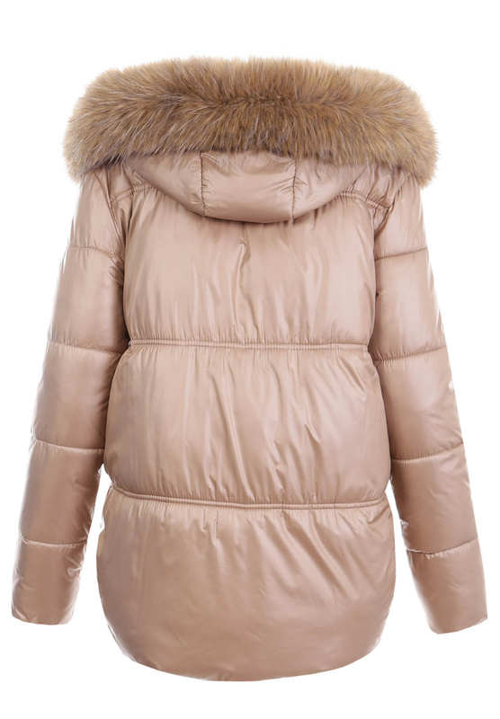 Damska Kurtka Pikowana Zuza Jasno Brązowa
