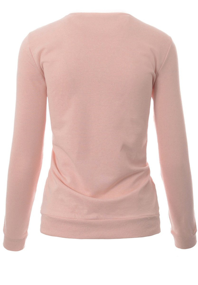 Damska Bluza Bawełniana Nadruk EVERY DAY IS BEAUTIFUL Jasno Różowa