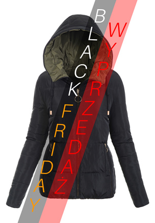 Damska Kurtka Ortalionowa Dwustronna Nastia Czarna