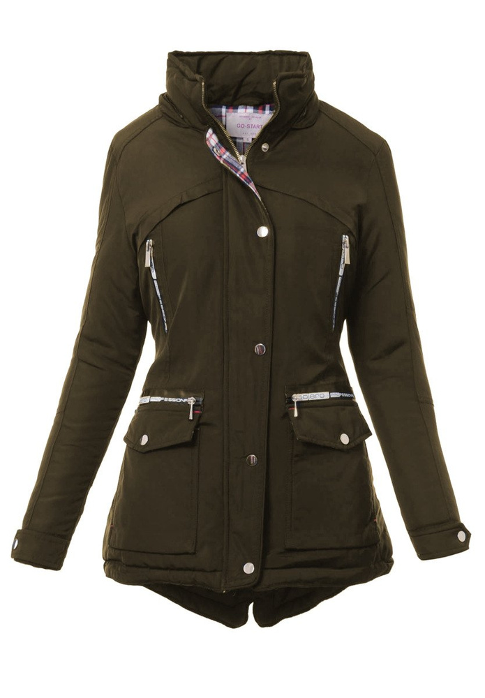 Damska Zimowa Ortalionowa Kurtka Alma Zielona