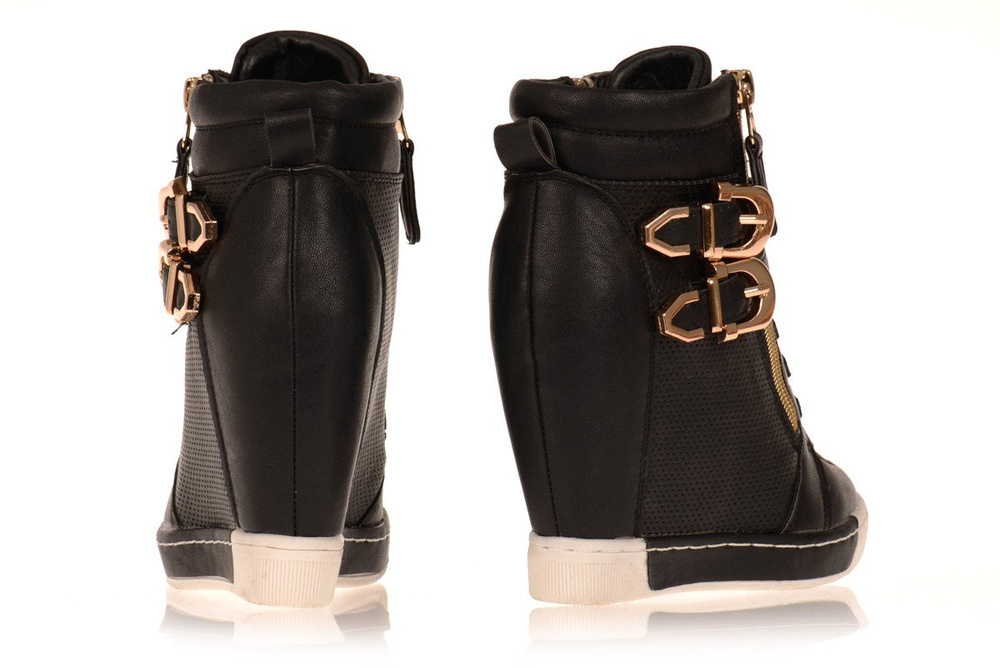 Trampki Sneakersy Koturny Vices Czarne