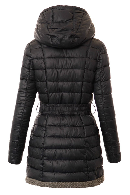 Damska Długa Zimowa Ortalionowa Kurtka Rose Granatowa