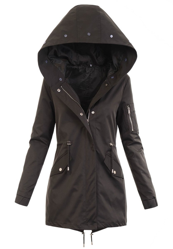 Damska Kurtka Parka 2w1 Dagmara Khaki z Brązowym Futerkiem