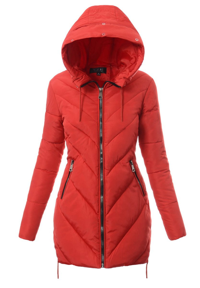 Damska Zimowa Kurtka Ortalionowa Lucyna Czerwona