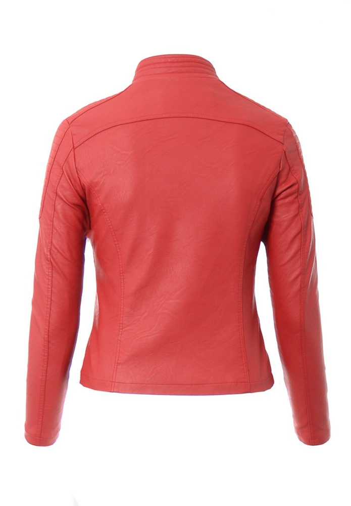 Damska Kurtka Ramoneska Klaudia Czerwona