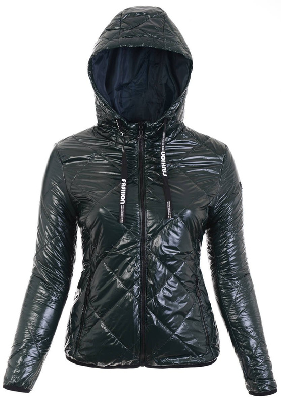 Damska Wiosenna Kurtka Liwia Ciemno Zielona