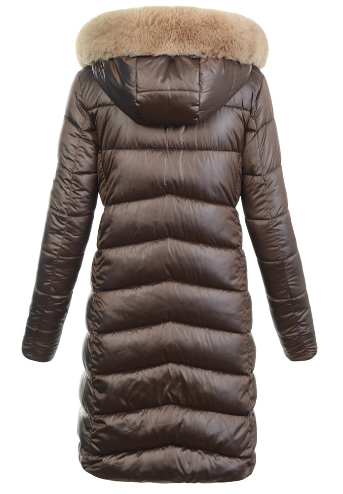 Damska Kurtka Ortalionowa Dwustronna Lora Brązowa