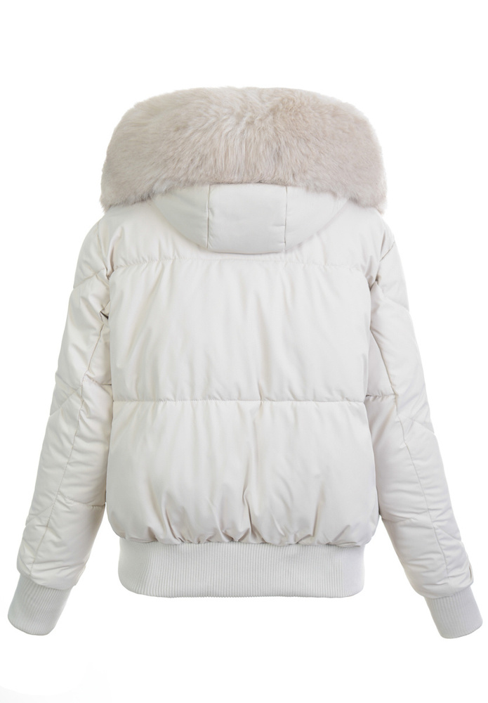 Damska Kurtka Zimowa Oversize Melisa Ecru