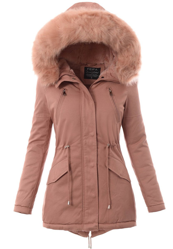 Damska Kurtka Parka Zimowa Różowa