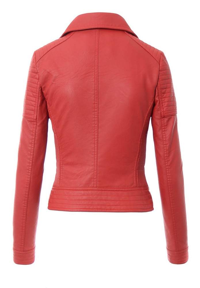 Damska Kurtka Ramoneska Amanda Czerwona