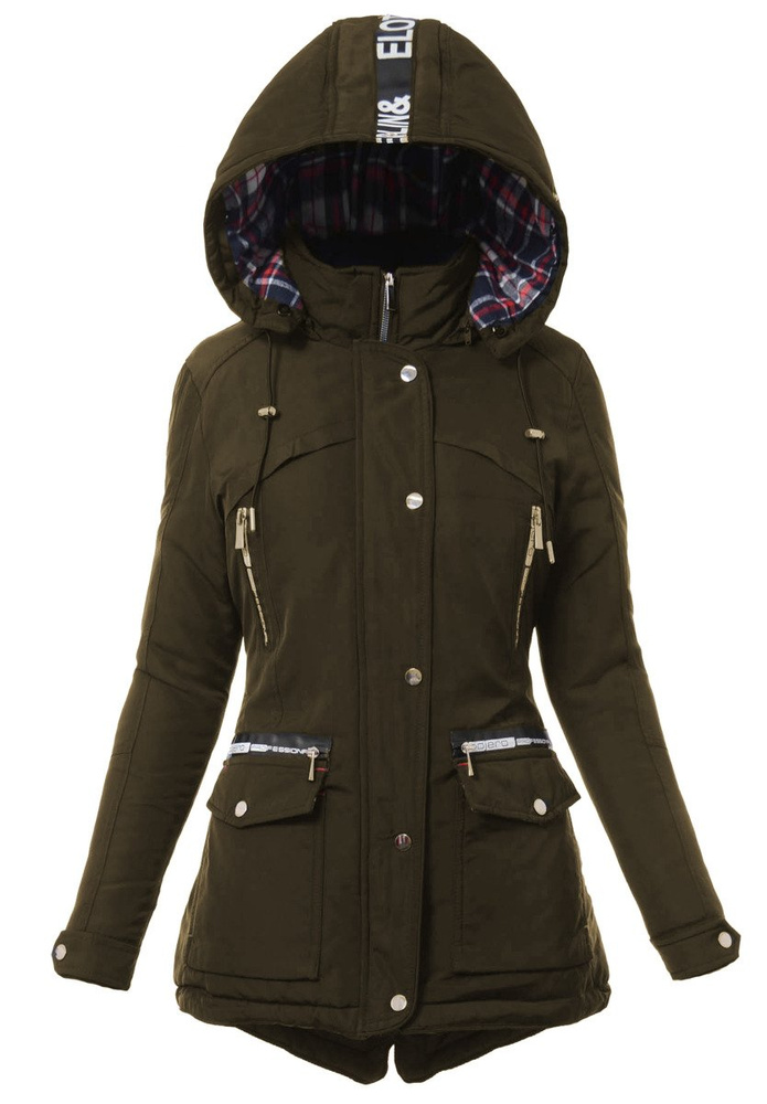 Damska Zimowa Ortalionowa Kurtka Alma Zielona