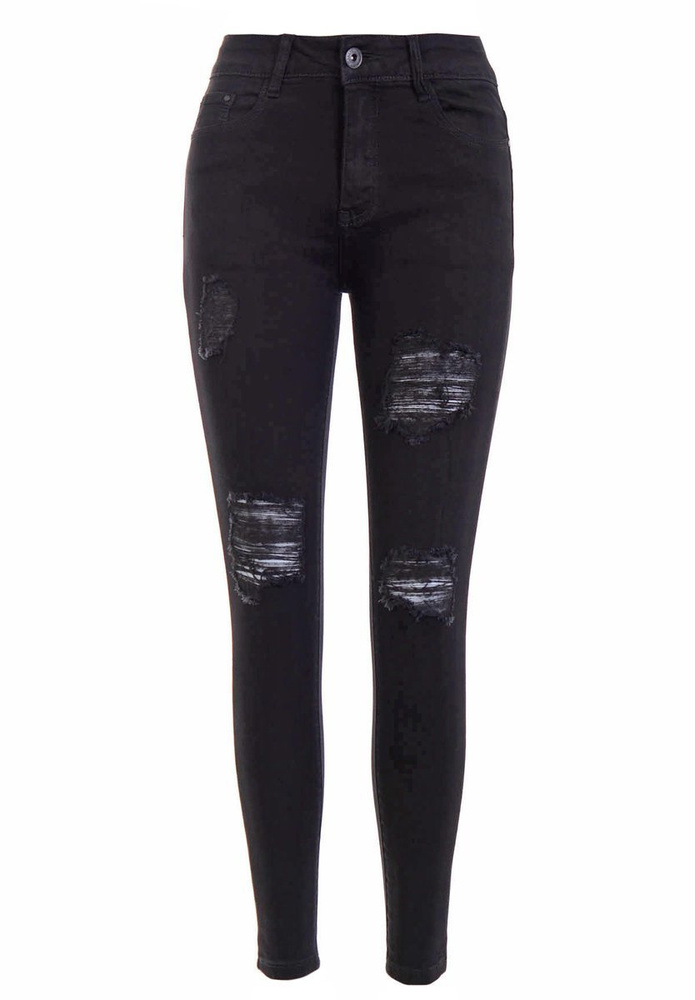 Damskie Spodnie Jeansowe Czarne