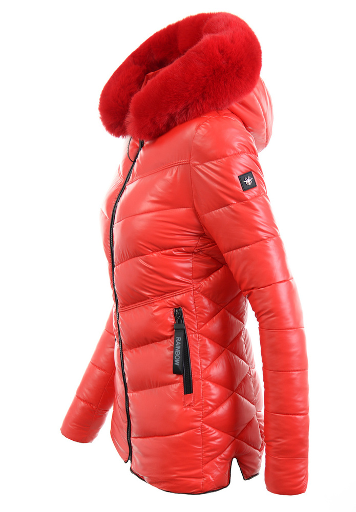 Damska Kurtka Zimowa Emily Czerwona