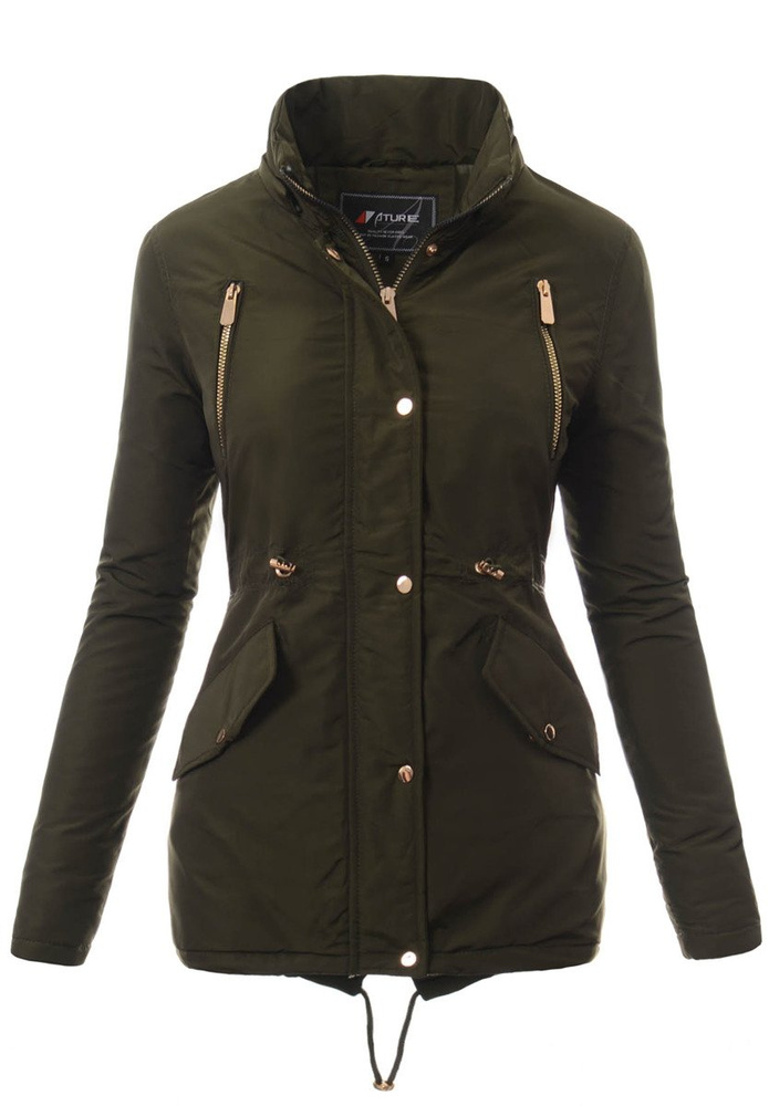 Damska Kurtka Parka Ortalionowa Wiosenna Ania Zielona