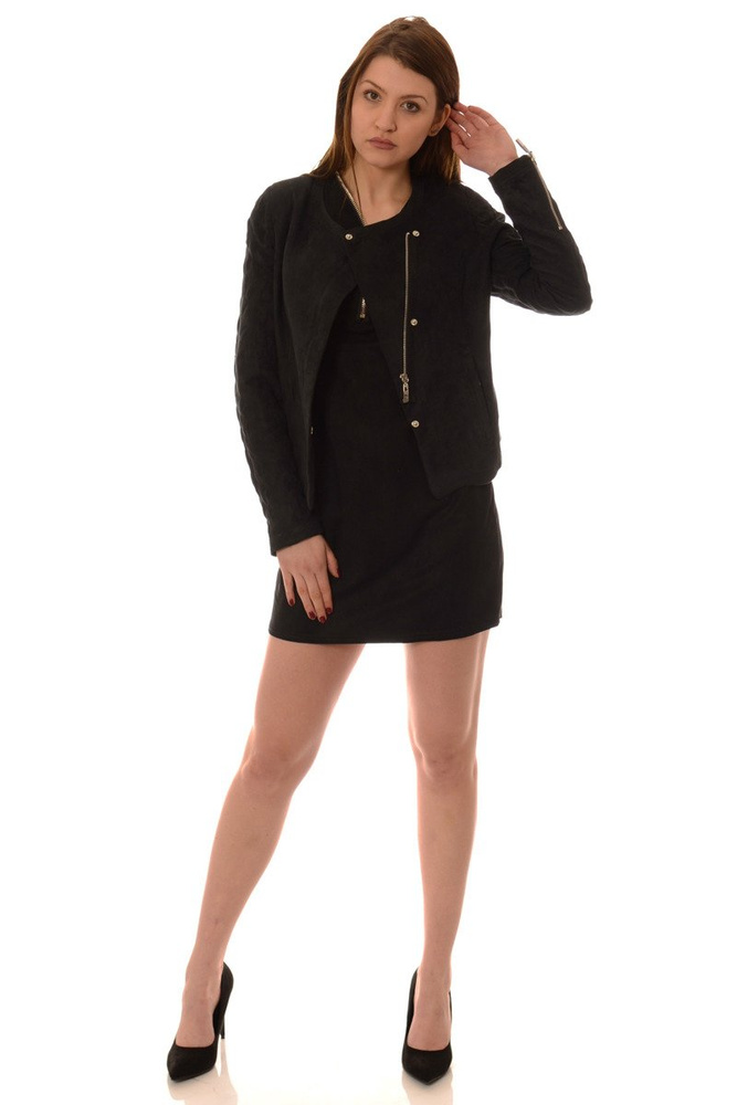 Ramoneska Martha Czarna z Zamszu