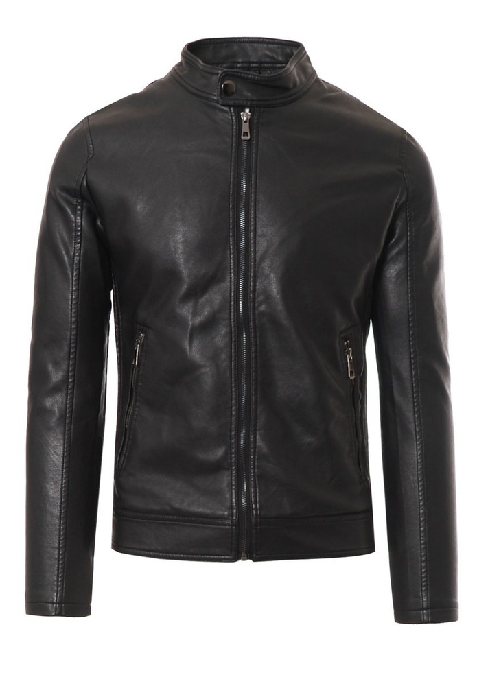 Męska Kurtka Skórzana Czarna