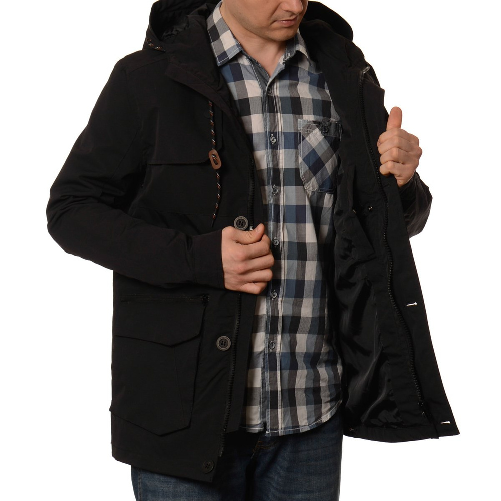 Męska Elegancka Kurtka Wiosenna - Jesienna Pablo Czarna