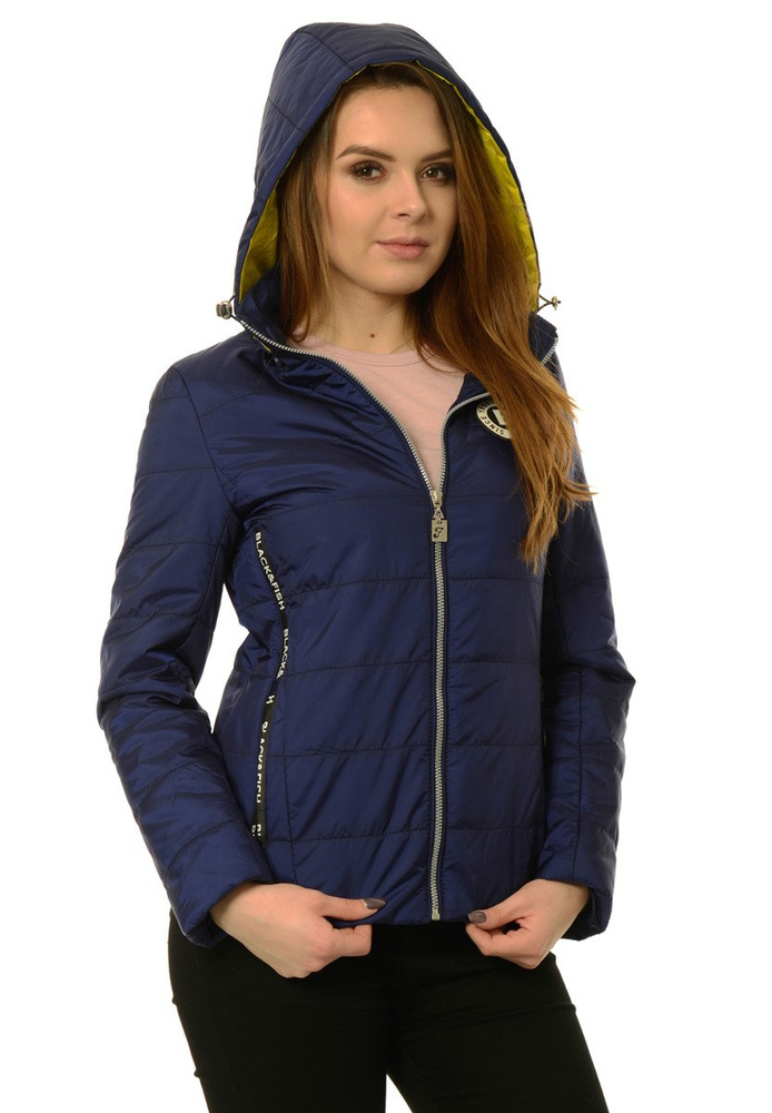 Damska Jesienna Wiosenna Kurtka Granatowa