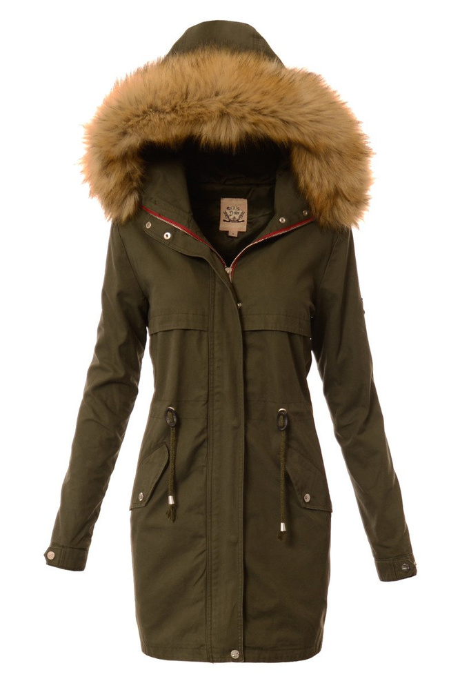 Damska Kurtka Parka Zimowa 2w1 Nataly Zielona