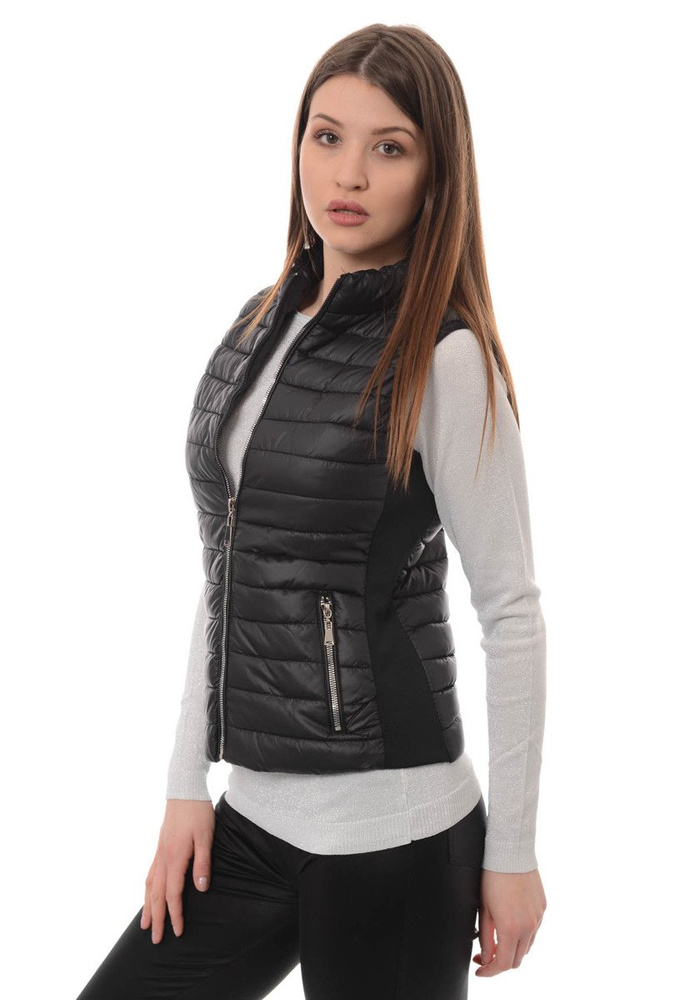Damska Kamizelka Bezrękawnik Czarny