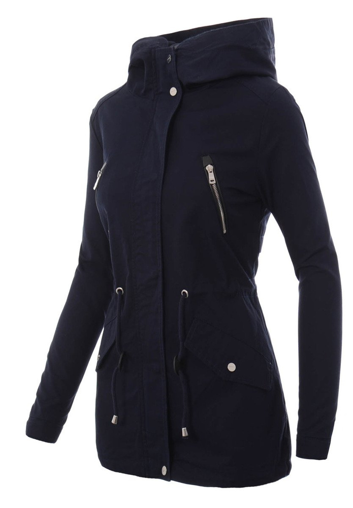 Damska Kurtka Parka Wiosenna Małgorzata Granatowa