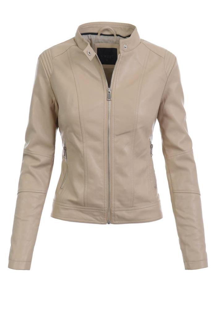 Damska Kurtka Ramoneska Asteria Beżowa