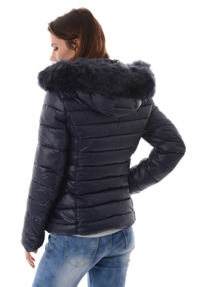 Damska Zimowa Kurtka Ortalionowa Daria Granatowa