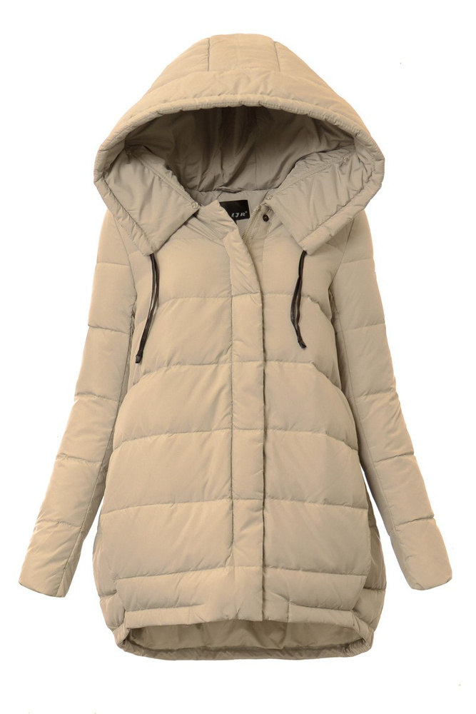 Puchowa Damska Kurtka Zimowa Ginny Szaro Pistacjowa