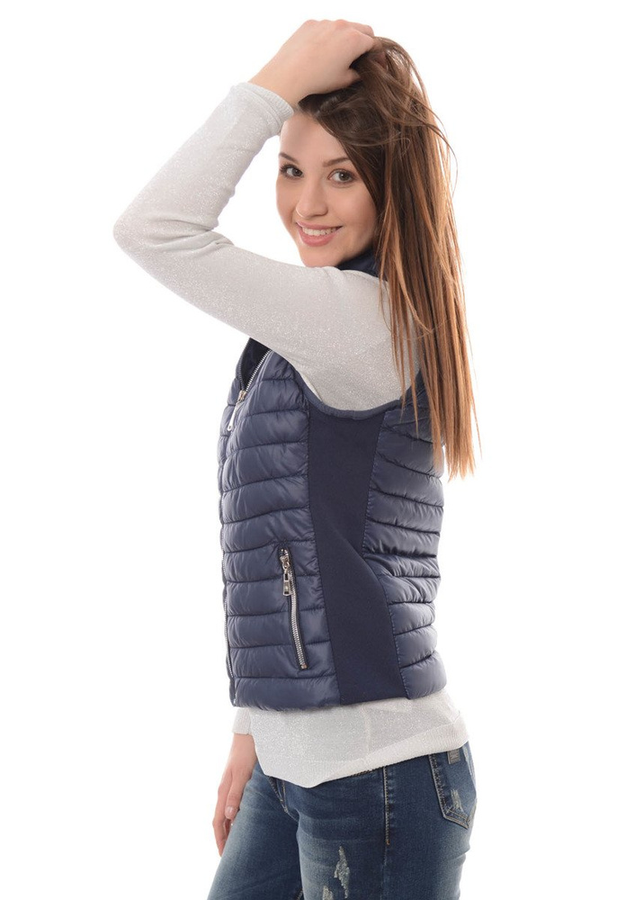 Damska Kamizelka Bezrękawnik Granat