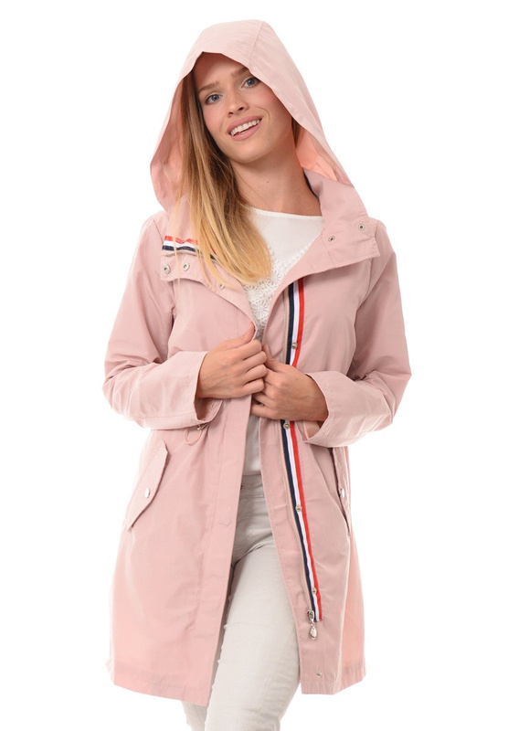 Damska Parka Wiosenna Malwina Różowa