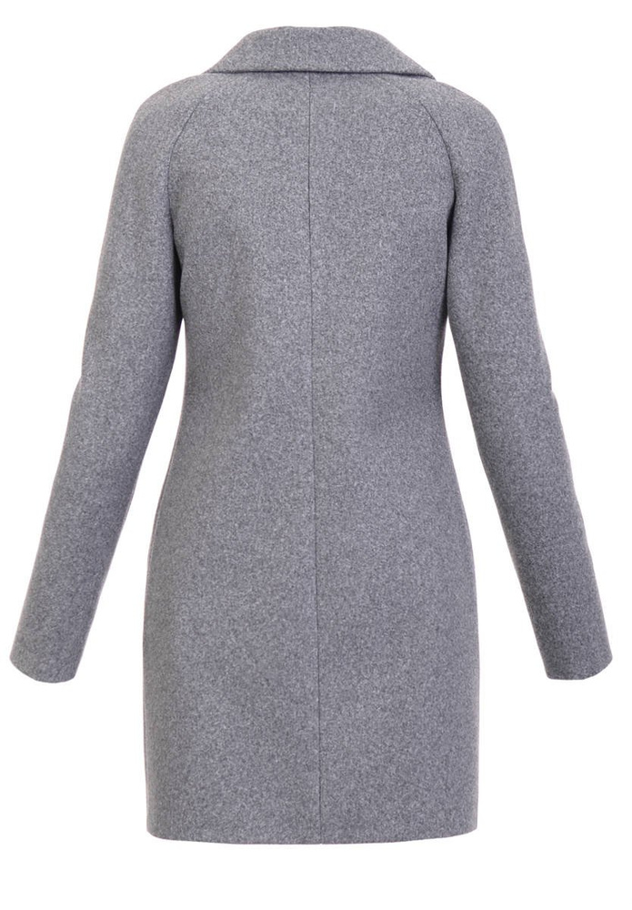 Dzianinowy Płaszcz Wiosenno - Jesienny Szary