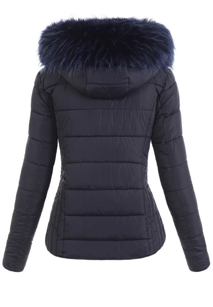 Damska Kurtka Zimowa Ortalionowa Granatowa