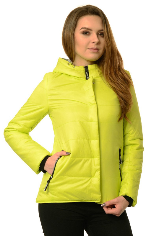 Damska Jesienna Wiosenna Kurtka Paula Limonkowa