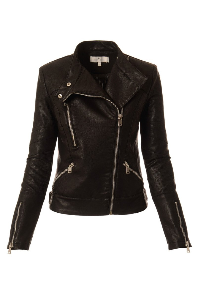 Damska Kurtka Skórzana Ramoneska Judith Czarna