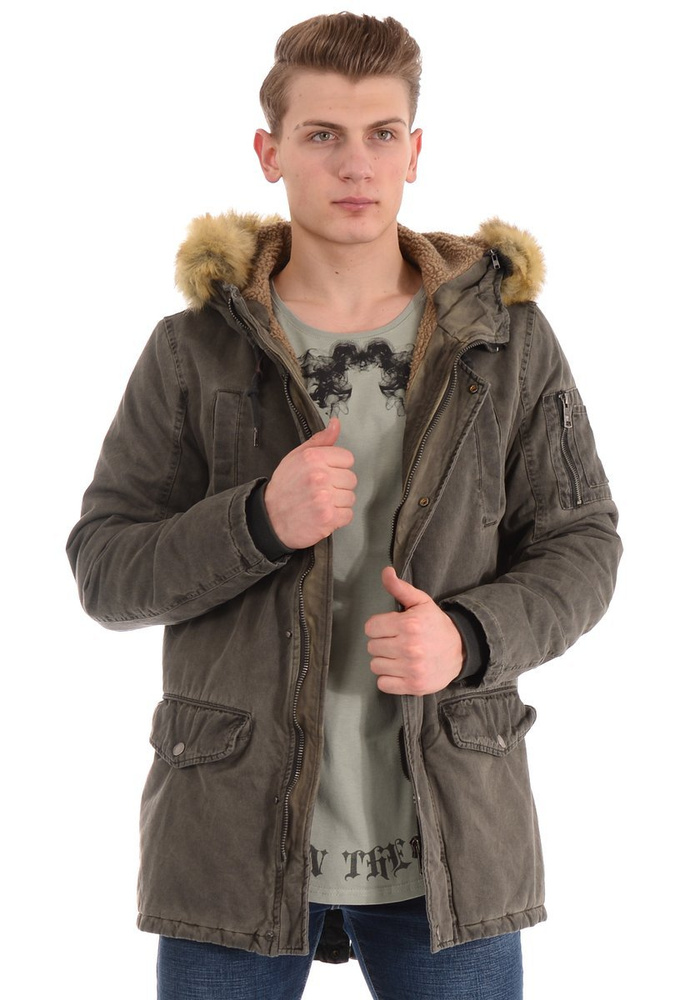 Męska Kurtka Parka Paweł Khaki