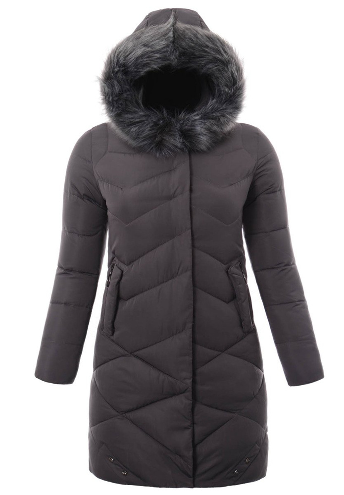 Damska Zimowa Kurtka Ortalionowa Grafitowa