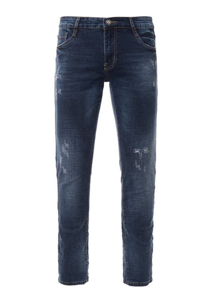 Męskie Spodnie Jeansowe Granatowe