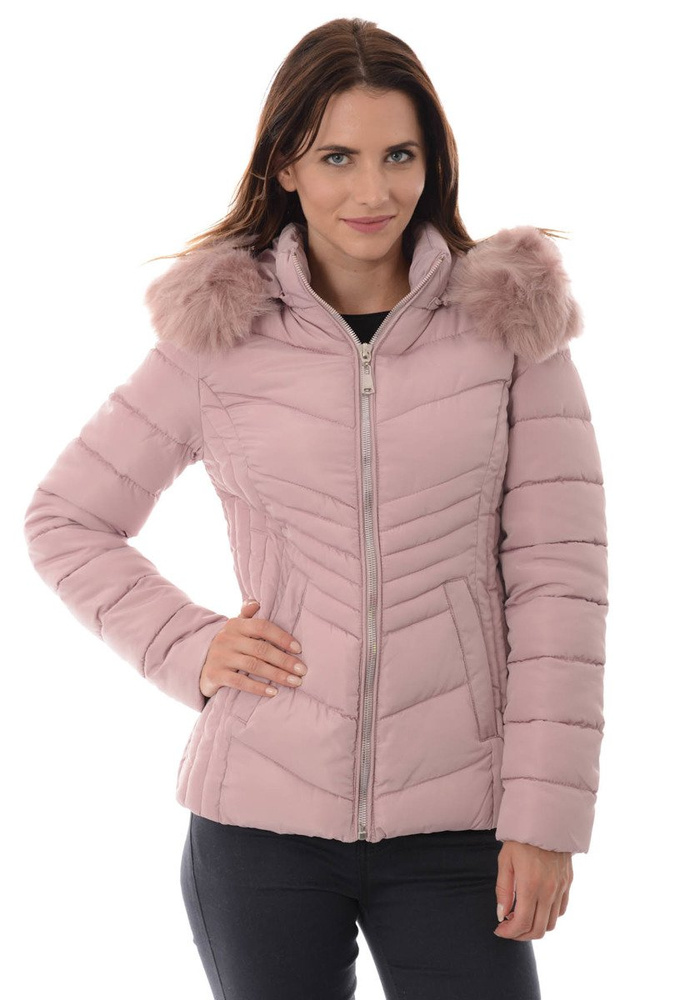 Damska Zimowa Kurtka Ortalionowa Różowa